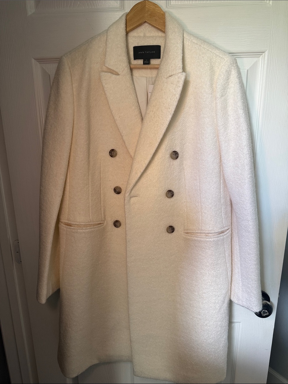 Ann Taylor Long Off White Coat